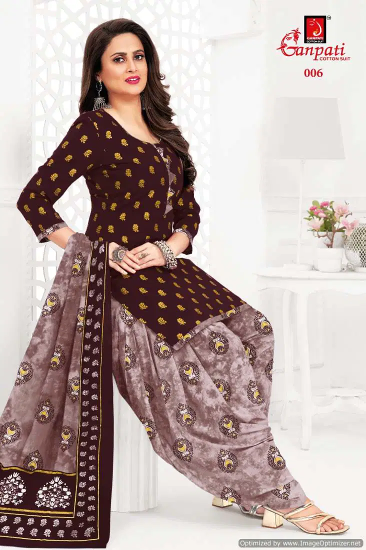 The Dye Gold By Ganpati Pure Cotton Printed Dress Material Wholesale Shop In Surat